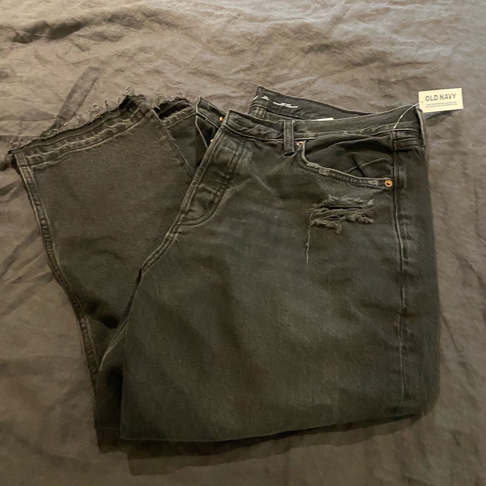 Old Navy hi-rise slouchy straight jeans